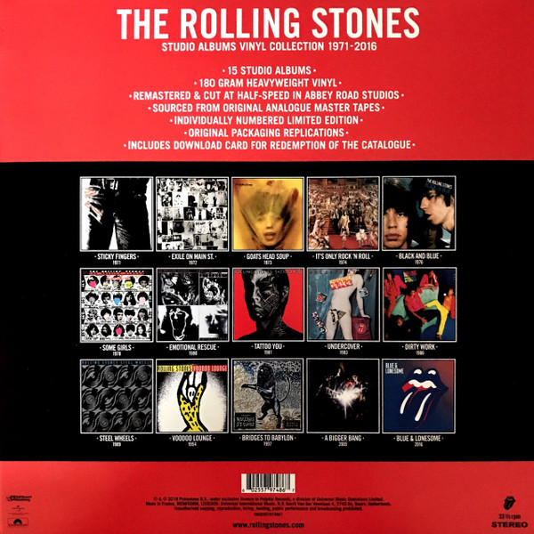 Rolling Stones - Studio Albums Vinyl Collection 71-2016-20LP BOX