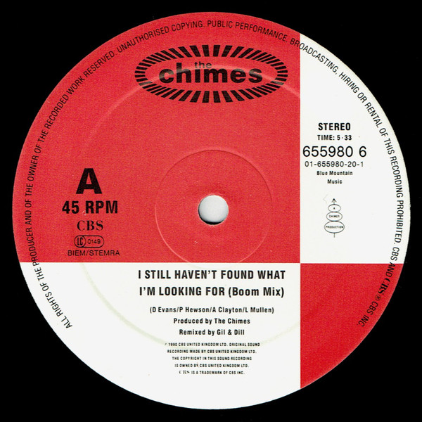 The Chimes - I Still Haven't Found What I'm Looking For -12´´baz