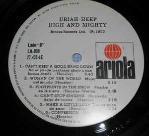 Uriah Heep - High And Mighty /RARE version/ - LP bazar Uriah Heep - High And Mighty /RARE version/ - LP bazar