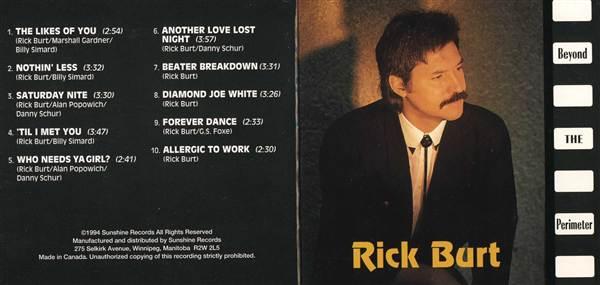 Rick Burt - Beyond The Perimeter - CD Rick Burt - Beyond The Perimeter - CD
