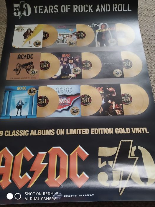 AC/DC - GOLD VINYL - POSTER - Kliknutím na obrázek zavřete