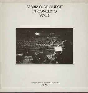 Fabrizio De Andre' - In Concerto Vol. 2 - LP bazar