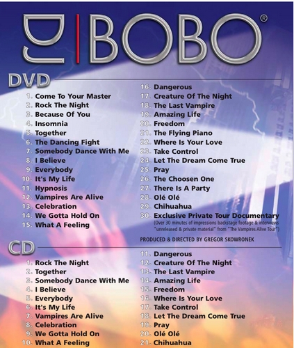 DJ BoBo - VAMPIRES ALIVE - THE SHOW - DVD+CD - Kliknutím na obrázek zavřete