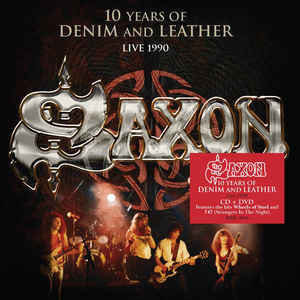 Saxon ‎– 10 Years Of Denim And Leather - Live 1990 - CD+DV